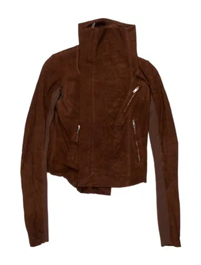 Pre-owned Rick Owens Vintage Late 2000's - Early 2010's Biker Jacket In Brown