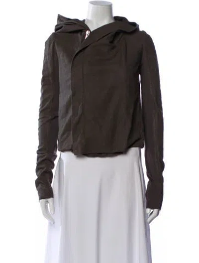 Pre-owned Rick Owens Vintage Late 2000's - Early 2010's Biker Jacket In Gray