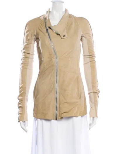 Pre-owned Rick Owens Vintage Late 2000's - Early 2010's Biker Jacket In Neutral