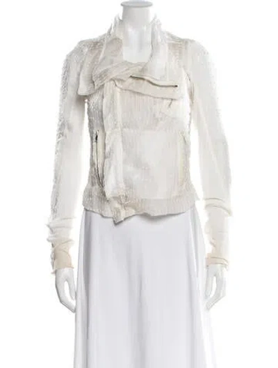 Pre-owned Rick Owens Vintage Late 2000's - Early 2010's Biker Jacket In White