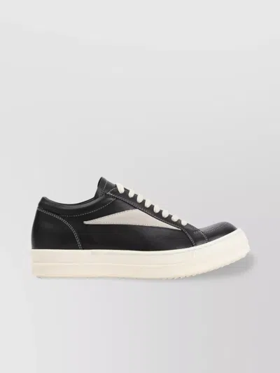 RICK OWENS VINTAGE LEATHER LOW-TOP SNEAKERS