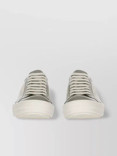 Rick Owens Vintage Leather Low-top Sneakers With Contrast Panel