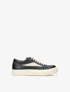 Rick Owens Vintage Leather Low-top Trainers 3-9 Years Blk/white In Blk/white
