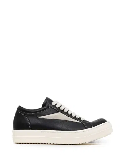 Rick Owens "vintage" Leather Sneakers In Black