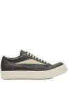 Rick Owens Vintage Sneaks Low Leather Sneakers In Gray