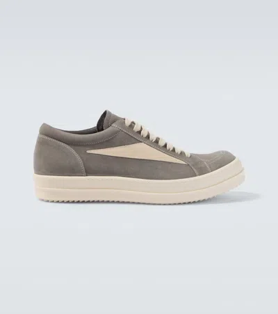 Rick Owens Vintage Leather Sneakers In Gray