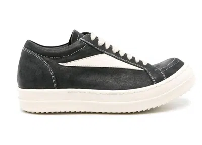 Pre-owned Rick Owens Vintage Leather (women's) Sneakers In Black/white