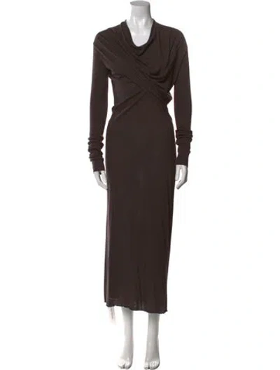 Pre-owned Rick Owens Vintage Long Dress In Brown