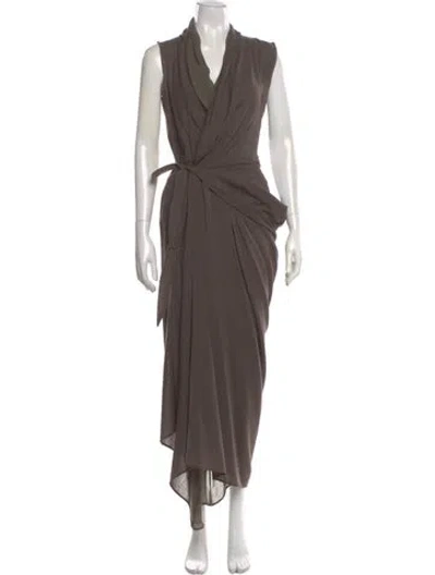 Pre-owned Rick Owens Vintage Long Dress In Gray