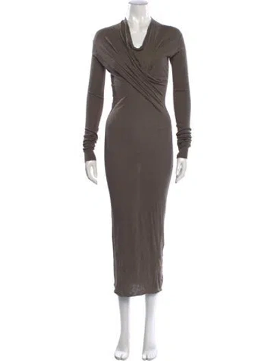 Pre-owned Rick Owens Vintage Long Dress In Grey