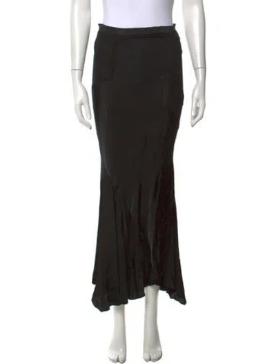 Pre-owned Rick Owens Vintage Long Skirt In Black