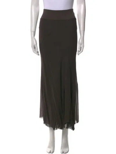 Pre-owned Rick Owens Vintage Long Skirt In Green
