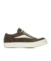 Rick Owens Sneakers Low-top Concordians Runway Vintage In Suede Leather In White