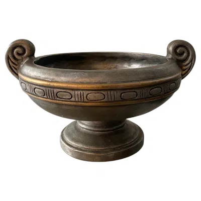 Pre-owned Rick Owens Vintage Mid-century Ceramic Urn Decorative Vessel & Planter In Black