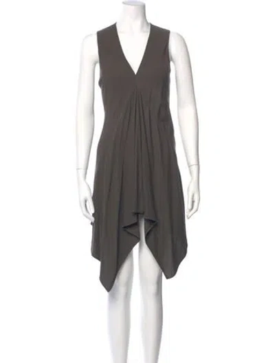 Pre-owned Rick Owens Vintage Midi Length Dress In Gray