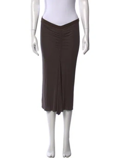 Pre-owned Rick Owens Vintage Midi Length Skirt In Brown