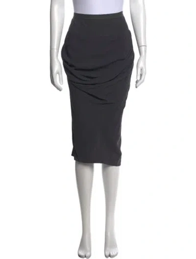 Pre-owned Rick Owens Vintage Midi Length Skirt In Gray