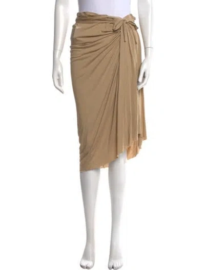 Pre-owned Rick Owens Vintage Midi Length Skirt In Neutral