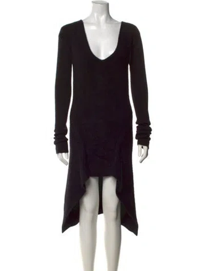 Pre-owned Rick Owens Vintage Mini Dress In Black