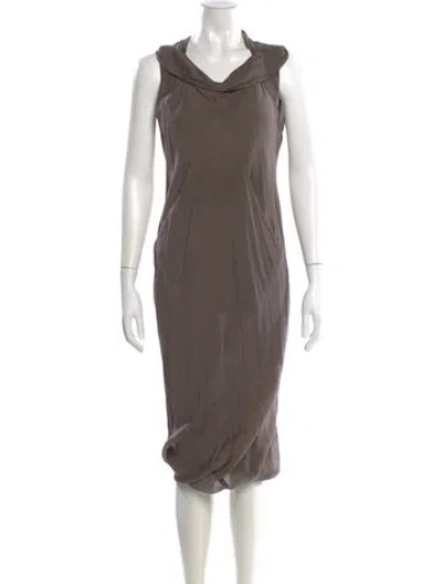 Pre-owned Rick Owens Vintage Mini Dress In Gray