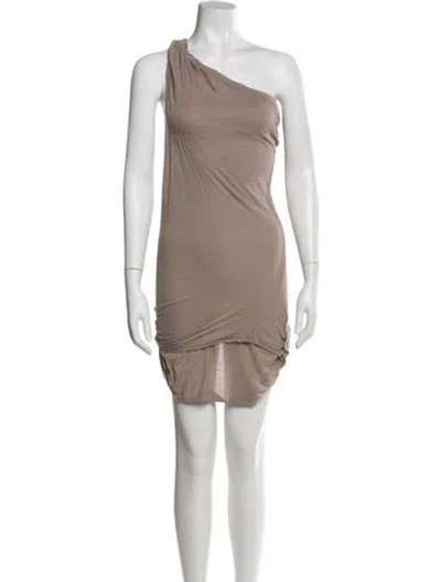 Pre-owned Rick Owens Vintage Mini Dress In Neutral