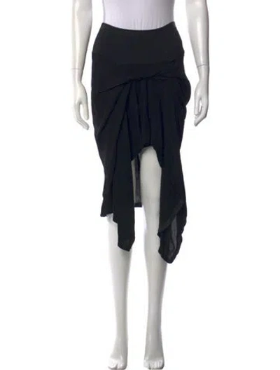 Pre-owned Rick Owens Vintage Mini Skirt In Black