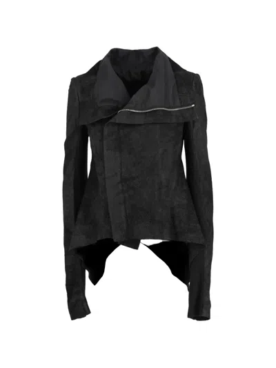 Pre-owned Rick Owens Vintage Moody Naska Draped Detail Jacket In Black