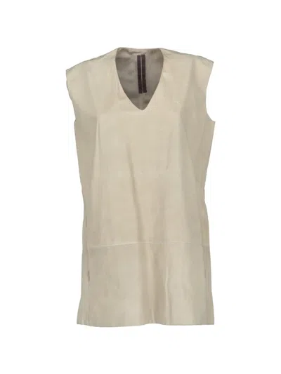 Pre-owned Rick Owens Vintage Naska V-neck Top In Neutral