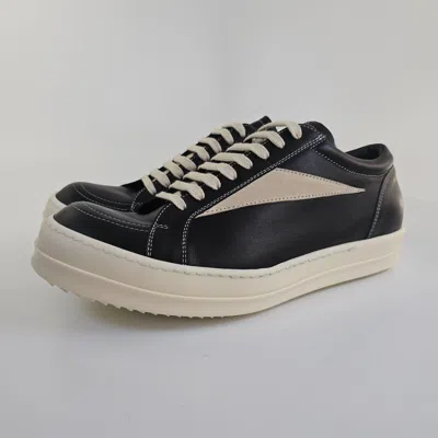 Pre-owned Rick Owens Vintage Porterville Black/milk Low Top Sneakers Size 44 Us 11