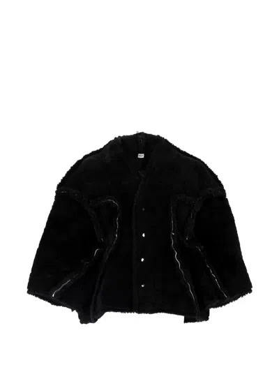 Pre-owned Rick Owens Vintage Shearling Cropped Jacket In Black