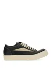 Rick Owens Panelled Leather Sneakers In Black