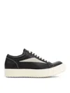 Rick Owens Black White Leather Sneakers