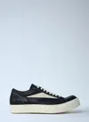 Rick Owens Vintage Sneaks Low Leather Sneakers In Black