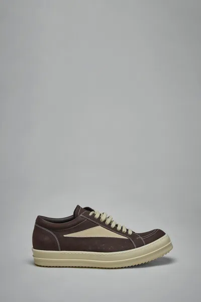 Rick Owens Suede And Leather Sneakers In Brown