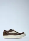 Rick Owens Sneakers Low-top Concordians Runway Vintage In Suede Leather In Brown