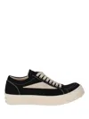Rick Owens Hollywood Vintage Sneakers Mahogany And Milk In Black