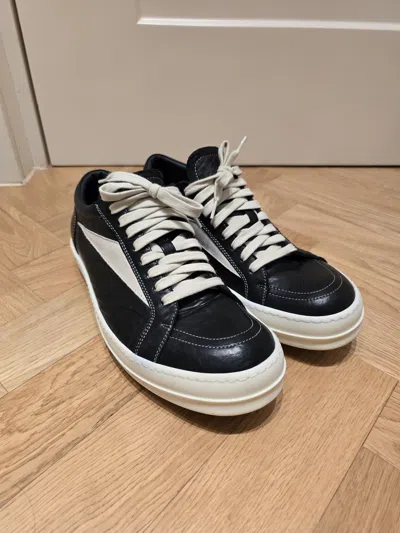 Pre-owned Rick Owens Vintage Sneaks Black/milk Vans Shoes