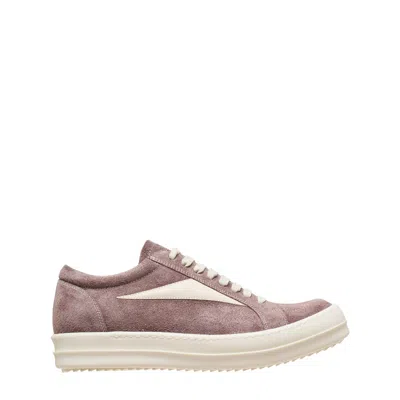 Rick Owens Vintage Sneaks Hairy Suede In Purple