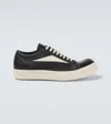 Rick Owens Vintage Sneaks Low Leather Sneakers In Black