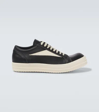 Rick Owens Vintage Sneaks Low Leather Sneakers In Black