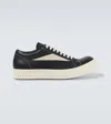 Rick Owens Vintage Sneaks Sneakers In Green Leather In Black