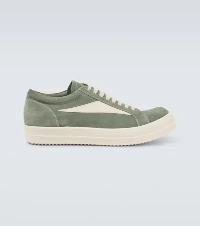 Rick Owens Vintage Sneaks Low Suede Sneakers In Grey