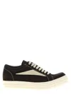 Rick Owens Low-top Suede Sneakers With Contrasting Leather Inserts In Brown