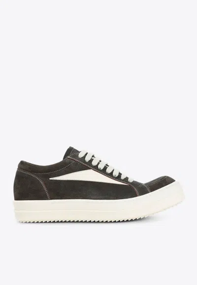 RICK OWENS VINTAGE SUEDE LOW-TOP SNEAKERS