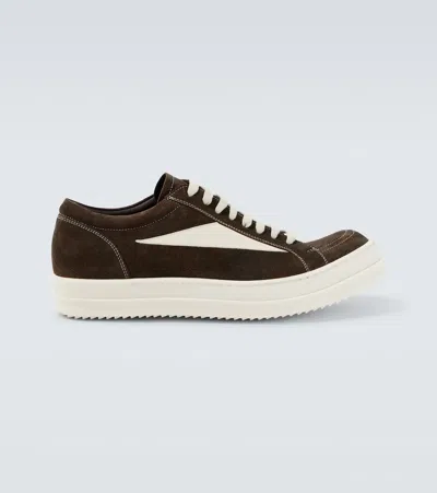 Rick Owens Vintage Suede Sneakers In Brown