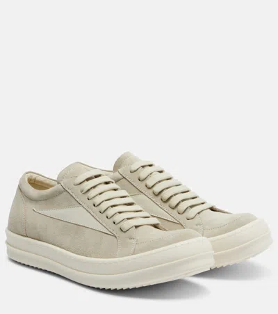 Rick Owens Vintage Suede Sneakers In Neutral