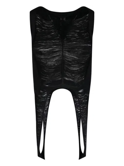 RICK OWENS VIRGIN CROP TOP - BLACK