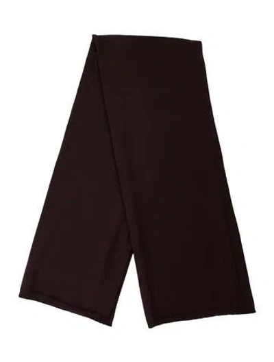 Pre-owned Rick Owens Virgin Wool 2022 Scarf In Burgundy