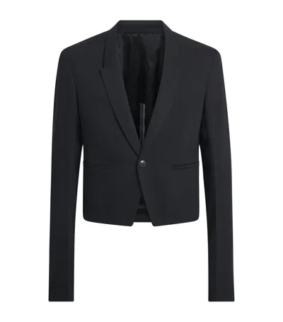 Rick Owens Virgin Wool Alice Blazer In Black