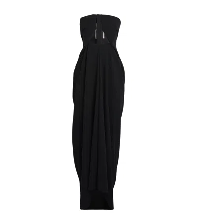 Rick Owens Virgin Wool Amphora Prong Gown In Black